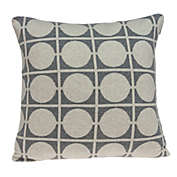 Nassau Collection 20" Tan and Gray Geometric Pattern Throw Pillow