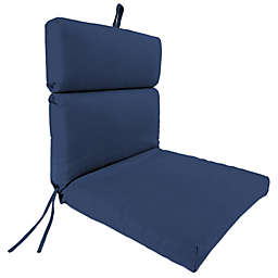 Jordan Manufacturing Outdoor French Edge Chair Cushion Blue