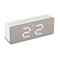 EEEkit LED Digital Alarm Clock, Bedside Home Rectangle Mirror