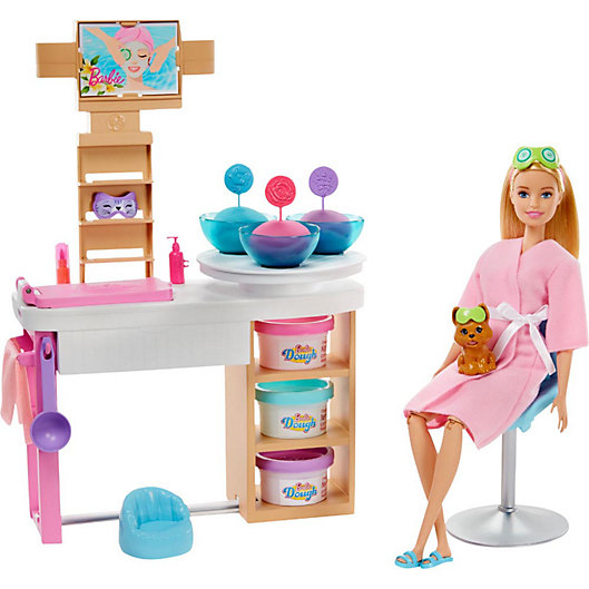 Alternate image 1 for Barbie Wellness Face Masks Playset with Doll, Dog, Shapes and Clay
