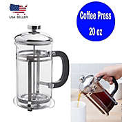 Kitcheniva 20 Oz French Coffee Press Glass Stainless Steel
