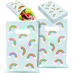 Blue Panda Rainbow Party Favor Goodie Bags (100 Pack)