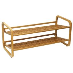 Oceanstar Design Group Oceanstar SR1224 2 Tier Bamboo Shoe Rack