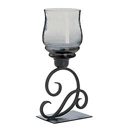 Gallery of Light Smoked Glass Cursive Candle Stand