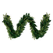 Northlight 9&#39; x 10" Pre-lit LED Woodcrest Pine Artificial Christmas Garland - Clear Lights