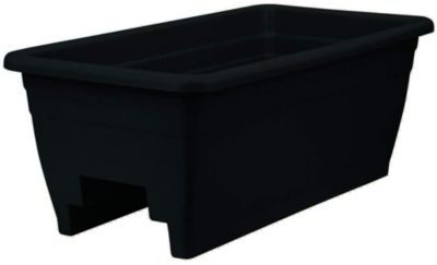 The HC Companies (SPX24DB0G18) Deck Rail Box Planter, Black - 24"