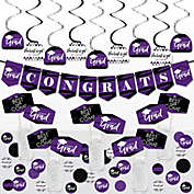 Big Dot of Happiness Purple Grad - Best is Yet to Come - Purple Graduation Party Supplies Decoration Kit - Decor Galore Party Pack - 51 Pieces