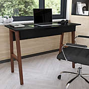 Emma and Oliver Home Office Writing Computer Desk with Drawer - Table Desk, Black/Walnut