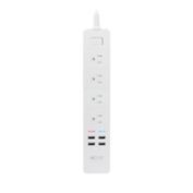 Nexxt - Smart Home - WiFi Power Strip w/4 Outlets 4 USB Ports