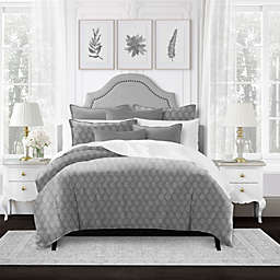6ix Tailors Fine Linens Desdemona Platinum Comforter Set