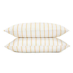 Standard Textile Home - Percale Pillowcase Set, Ochre Stripe, King