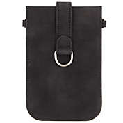 Boutique to You 6.75" Black Vegan Leather Crossbody Pouch Purse