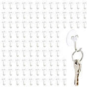 Okuna Outpost Mini Clear Suction Cup Hooks, 0.19 Inches (30 mm, 100 Pack)
