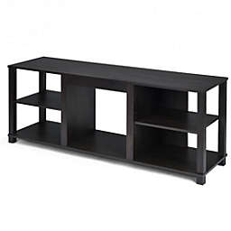 Costway 2-Tier TV Storage Cabinet Console with Adjustable Shelves
