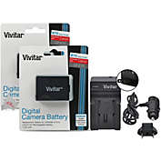 Vivitar 5  LP E10 Replacement Batteries and Charger for Canon T7 T6 T5 T100 4000D 3000D 2000D
