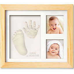 KeaBabies Baby Hand and Footprint Kit, Baby Footprint Kit, Baby Keepsake Picture Frames (Natural Pine)