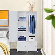 Infinity Merch Closet Cabinet Storage Organizer 8 Cubes White