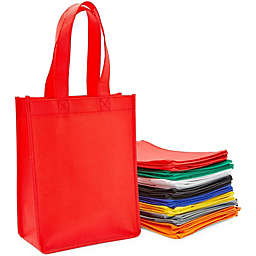 Okuna Outpost Medium Non Woven Tote Bags for Stores and Shopping (8 Colors, 8 x 10 x 4 In, 24 Pack)