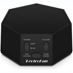 LectroFan Premium High Fidelity Noise Sound Machine with 20 Unique Non-Looping Fan and Noise Sounds and Sleep Timer - Black