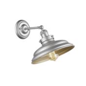 CHLOE Lighting SAMUEL Industrial-style 1 Light Silver Painted Indoor Wall Sconce 10" Wide