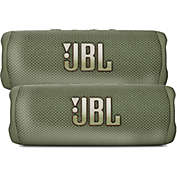 2x JBL Flip 6 Portable Waterproof Bluetooth Speaker (Green)