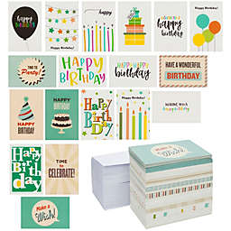 Best Paper Greetings 144 Pack Happy Birthday Cards Assortment Bulk Box Set with Envelopes, Blank Inside for Kids, Teens, Workplace (18 Designs, 4 x 6)