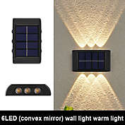 Kitcheniva 4-Pieces Outdoor Solar LED Deck Up Down Wall Lights, Warm White