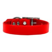 Mirage Pet Products Plain Tropical Jelly 3/4" Wide Dog Collar, Red/Large