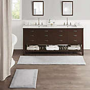 18-Inch X 28-Inch 100% Cotton Moda at Home 454546 Serene Oval Bath Rug Grey Reversible