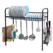 SamyoHome Large Over the Sink Dish Drying Rack in Single Layer Black