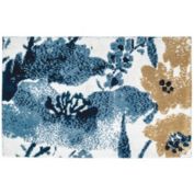 Simple Spaces Decorative Indoor/Outdoor Accent Rug Simple Spaces Blue Yonder Pansy - 21" X 33"