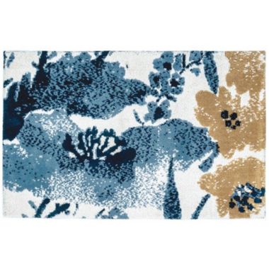 Simple Spaces Decorative Indoor/Outdoor Accent Rug Simple Spaces Blue Yonder Pansy - 21" X 33". View a larger version of this product image.