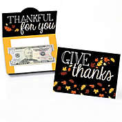 Big Dot of Happiness Give Thanks - Thanksgiving Party Money and Gift Card Holders - Set of 8