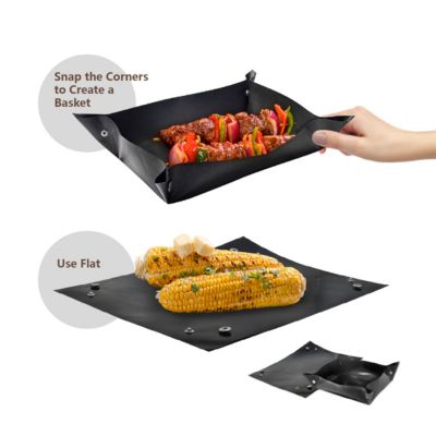 16*10" Metal Grill Mat BBQ Mesh Cooking Grilling Sheet Liner Wire Kitchen Home 