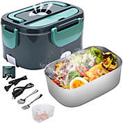 Bcbmall 1.5L 110V/12V Electric Lunch Box Portable for Car Office Food Warmer Heater Container