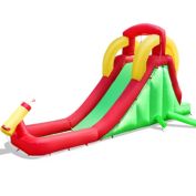 Slickblue Inflatable Water Slide Bounce House with Climbing Wall and Jumper without Blower