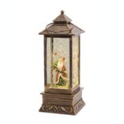Melrose Home Decorative Santa and Tree Lantern Snow Globe/Timer 12.25"H Plastic