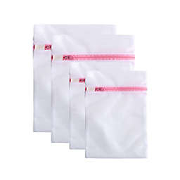 Unique Bargains Washing Laundry Bags Sock Underwear Clothes Net Mesh Bag Set (Pink #1)