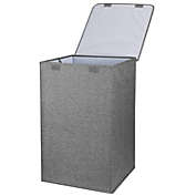 Stock Preferred Foldable Laundry Hampers with Lid Handles in Grey