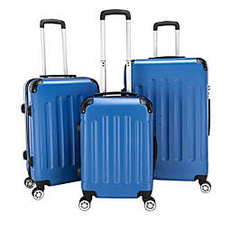 Infinity Merch 3-in-1 Portable ABS Trolley Case in Dark Blue