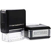 Juvale Entered Self Inking Stamps, Red Ink (2 Pack)