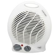 VieAir 1500W Portable 2-Settings White Home Fan Heater with Adjustable Thermostat
