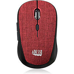 Adesso - Mouse Wireless Fabric Mini S80R 6 Button up to 1600dpi PC/Mac - Red