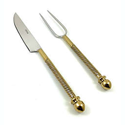 Vibhsa Stainless Steel Carving Knife, Carving Fork Set of 2