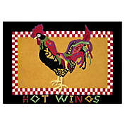 C&F Home Hot Wings Rooster Chicken French Country Western Farm Orange Wool Handcrafted Premium Hooked Indoor Area Rug