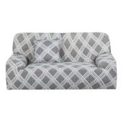 PiccoCasa Stretch Chair Sofa Covers Couch Cover Slipcover with Cross Stripes Simple Style M for Living Room Furniture Protector Slipcovers