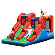 Slickblue 3-in-1 Dual Slides Jumping Castle Bouncer without Blower