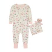 Sleep On It Infant Girls Cottage Blossom Zip-Front Coverall Pajama