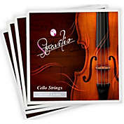 Stravilio Full Set Of Cello Strings, Size 4/4 And 3/4 Cello Strings, Steel Core With Alloy