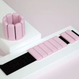 Link Adjustable Wearable Wrist and Ankle Weights Set of 2 (1 lb Each) Durable Functional & Fashionable Pilates Yoga Dance Aerobic Walking Cardio - Pink